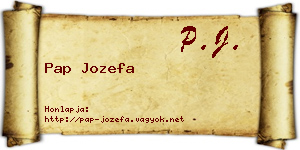 Pap Jozefa névjegykártya